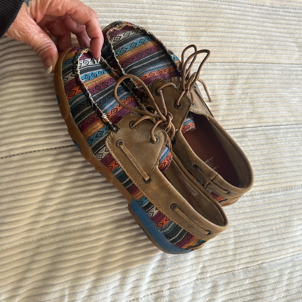 Twisted X Men's Colorful Patterned Boat Shoes